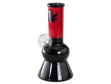 XS-bong Red↕135mm-Sklenený